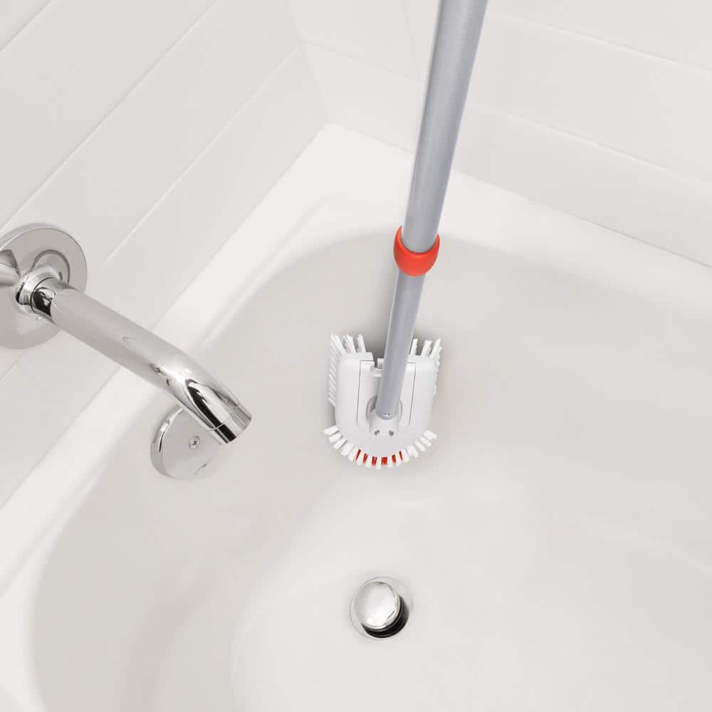 Extendable Alloy Steel Tub and Tile Cleaning Brush