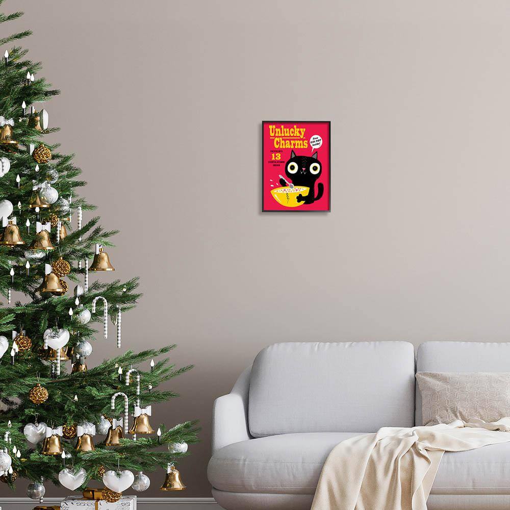 Unlucky Charms Black Cat Cereal Box Canvas Art, 11 x 14