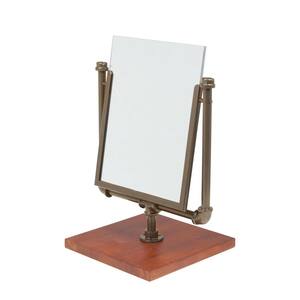 8 in. x 10 in. Tabletop Makeup Mirror in Anthracite Gray