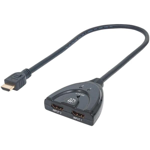 Manhattan 2-Port HDMI Switch, 8K at 60 Hz 207942 - The Home Depot