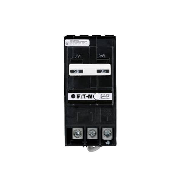 BR 35 Amp 120-Volt/240-Volt 2-Pole GFCI Pigtail Neutral Circuit Breaker (BRN235GF)