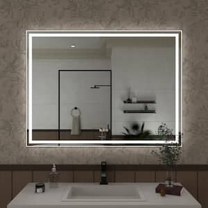 Spring 48 in. W x 36 in. H Rectangular Frameless LED Wall Bathroom Vanity Mirror