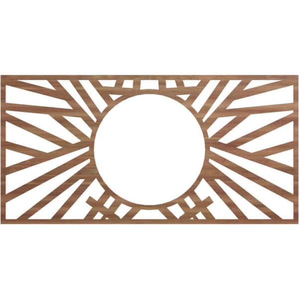 Ekena Millwork 0.25 in. x 36 in. x 18 in. Wood (Walnut) Medallion Moulding