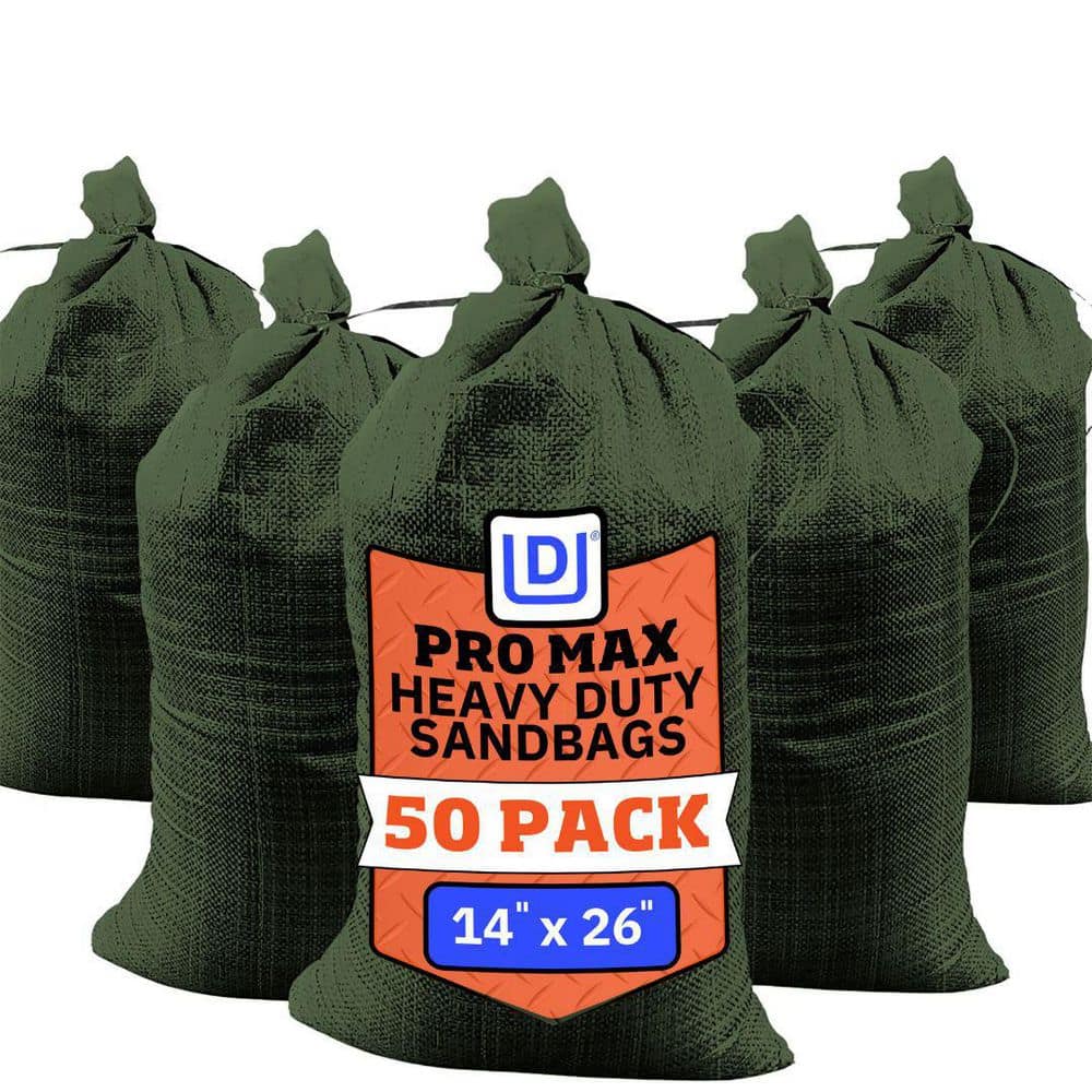 DURASACK 14 in. x 26 in. Green Pro Max Extra UV Flood Barrier Sand