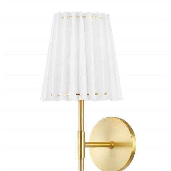 Mitzi by Hudson Valley Lighting Demi 1 Aged Brass LED Wall Sconce H476101B- AGB - The Home Depot