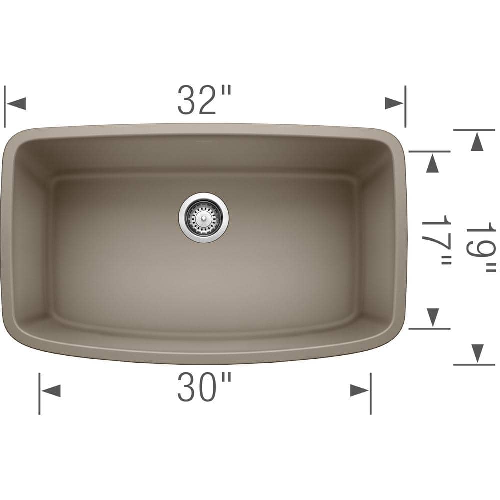 Truffle Silgranit Stone Single Bowl Undermount Kitchen Sink