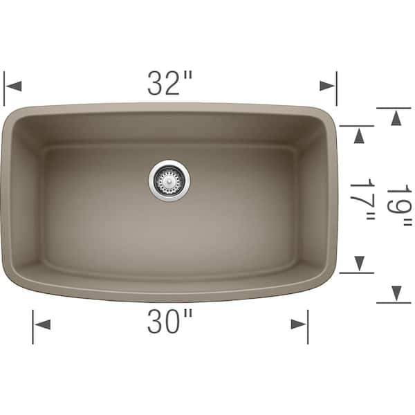 Blanco Diamond SILGRANIT 33.5 L x 18.5 W Super Single Undermount Kitchen  Sink & Reviews