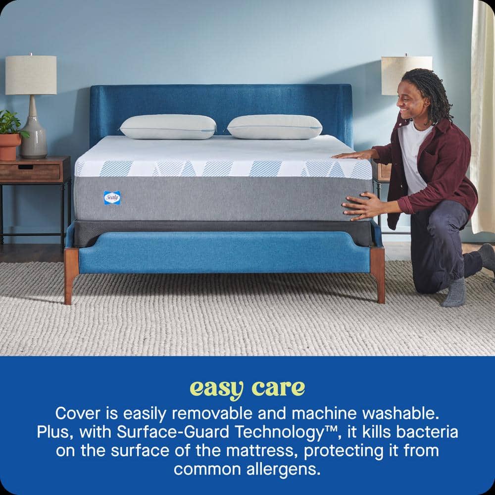 Queen 14" Gray Gel Memory Foam Adjustable Bed