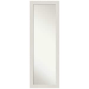 Large Rectangle Distressed CreamWhite Modern Mirror (51.38 in. H x 17.38 in. W)