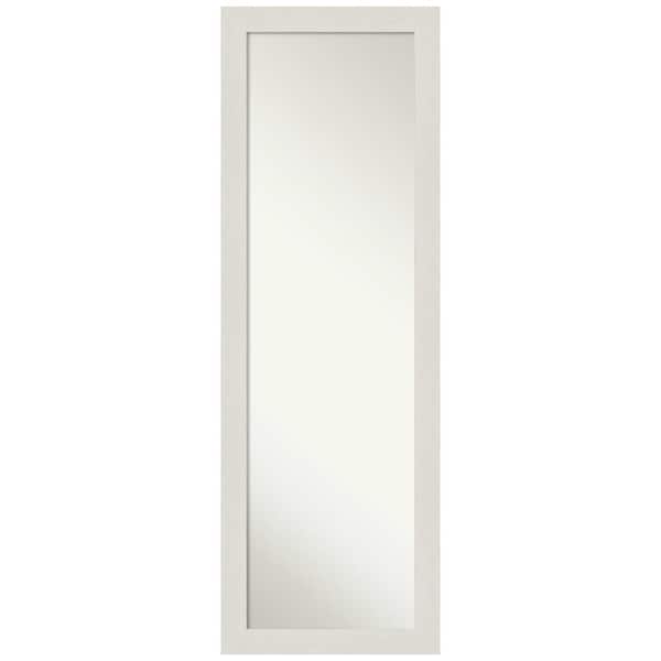 Amanti Art Large Rectangle Distressed CreamWhite Modern Mirror (51.38 in. H x 17.38 in. W)