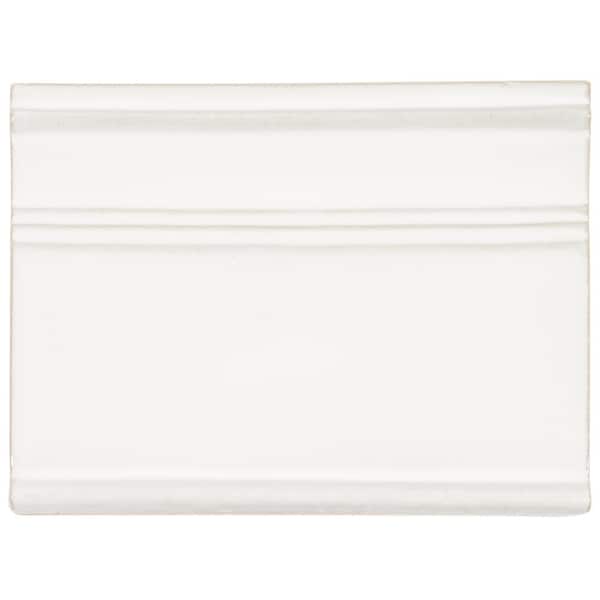 Ivy Hill Tile Delphi Natural White 6 x 8 Polished Ceramic Base Molding Liner EXT3RD100289 - The Home