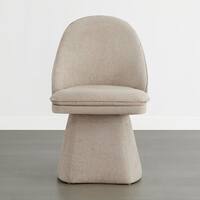 Spruce & Spring Cora Khaki Fabric Upholstered Swivel Dining Chair with Wood Frame for Diningroom Livingroom （Set of 4) 4-SSDC7Y050-G0402110