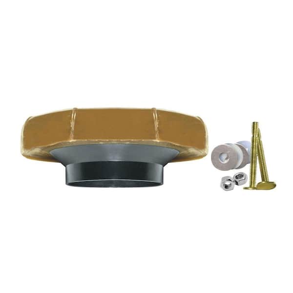 Fluidmaster Reinforced Wax Toilet Bowl Gasket with Flange and Bolts