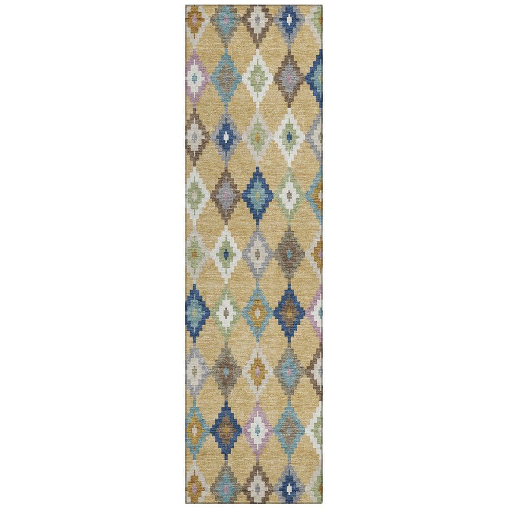Chantille Machine Washable Indoor/Outdoor Abstract ACN2513 Gold 2 ft. x 7 ft. Runner Rug price history on PriceWatchPro