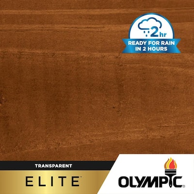 Olympic Elite 1 gal. Kona Brown Woodland Oil Transparent Stain and Sealer in One Low VOC