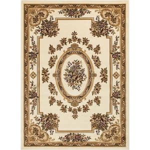 Timeless Le Petit Palais Ivory 9 ft. x 13 ft. Traditional Area Rug