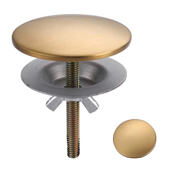 2 in. Kitchen Round Brass Sink Hole Cover in Brushed Gold