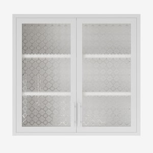 31.50 in. W x 11.80 in. D x 30 in. H Ready to Assemble Steel Wall Mounted Cabinet in White with Glass Door