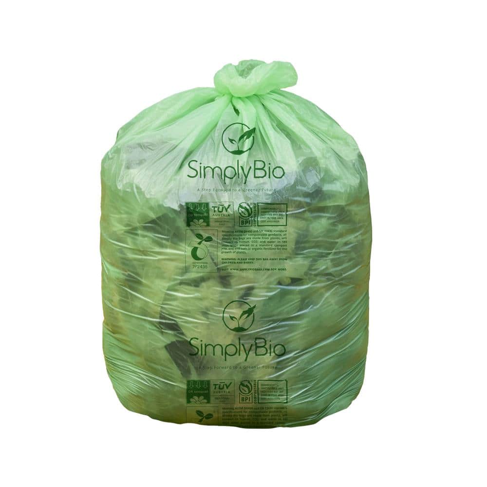 Mega case of 320 Sustainable, Plant-Based Trash Bags