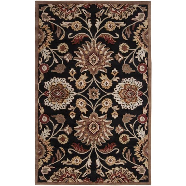 Livabliss Cambrai Charcoal 4 ft. x 6 ft. Indoor Area Rug