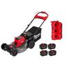 Milwaukee M18 FUEL Brushless Cordless 21 in. Dual Battery Self-Propelled Lawn Mower w/ (4) 12.0 Ah Battery, 6 Port Rapid Charger 2823-20-48-11-1813-48-11-1813-48-59-18x