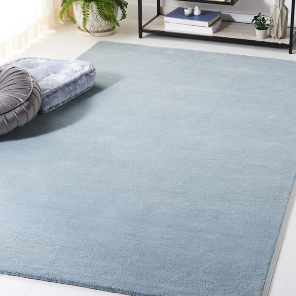 Fifth Avenue Blue 5 ft. x 5 ft. Solid Color Square Area Rug