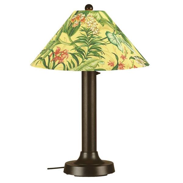 Patio Living Concepts Seaside 34 in. Outdoor Bronze Table Lamp with Soleil Shade-DISCONTINUED