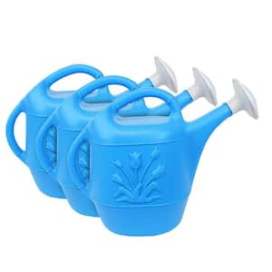 Plants & Garden 2 Gal. Plastic Watering Can, Blue (3-Pack)