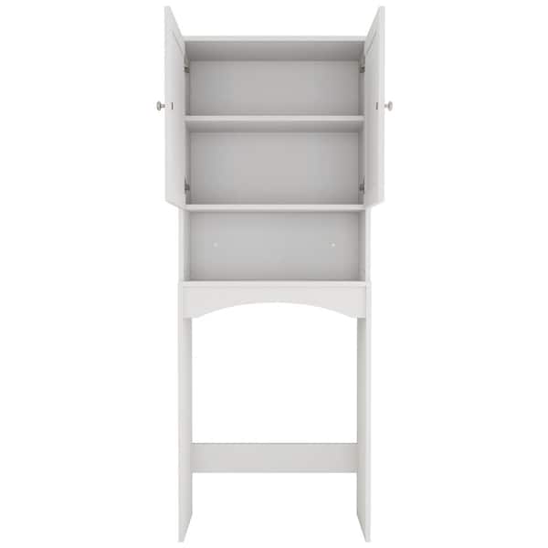 White Bathroom Accent Storage Cabinet Organizer LC-952928 - The Home Depot