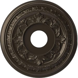 16 in. O.D. x 3-1/2 in. I.D. x 1 in. P Baltimore Thermoformed PVC Ceiling Medallion in Metallic Dark Bronze