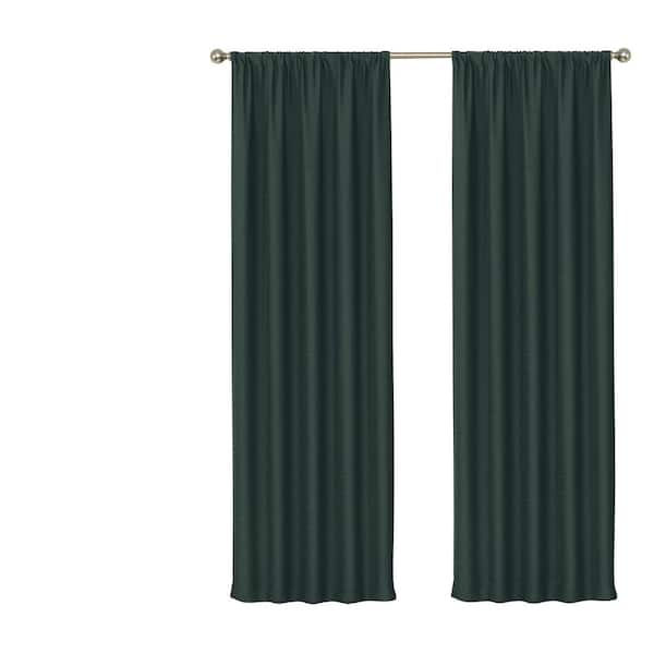 Eclipse Blackout Wallace 95 in. L River Blue Rod Pocket Curtain