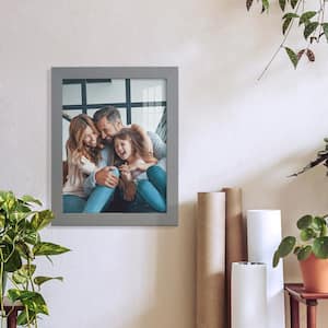 Grooved 8 in. x 10 in. Grey Picture Frame