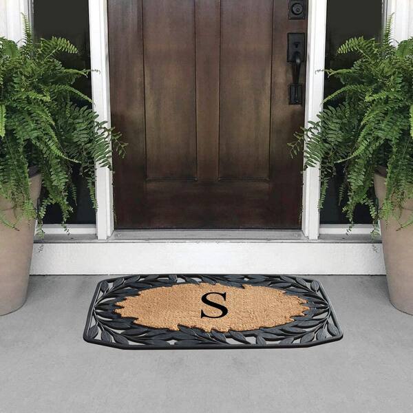 Large Monogram N Circle Door Hanger, 24 Clear Coat - Contemporary