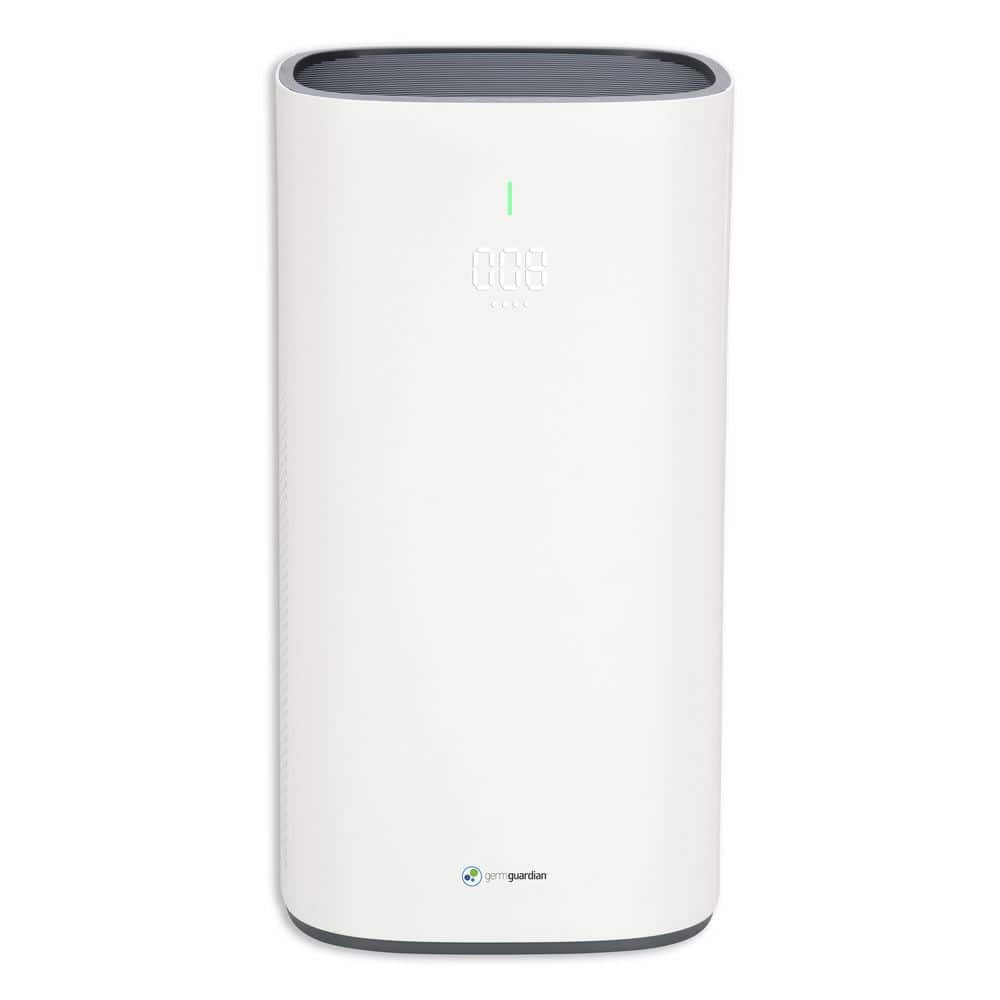 1440 sq. ft. 360° HEPA Filter Console Air Purifier 19 in. White for Home, UV-C, Air Quality Monitor, Smoke, Dust, Odors price history on PriceWatchPro