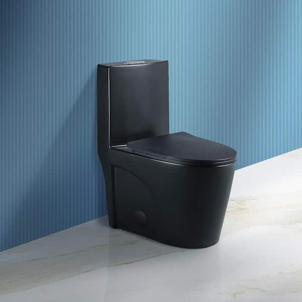 Arlon 1-Piece 1.1 GPF/1.6 GPF Dual Flush Elongated Toilet in Matte ...