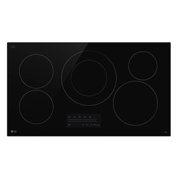 36 in. 5 elements Radiant Electric Cooktop in Black with ThinQ, 3.0 kW, E-Star