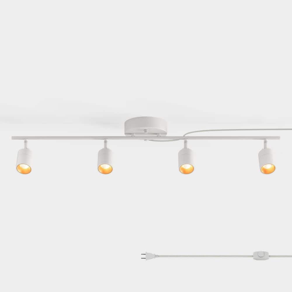 Vidalite Shura White 4-Light Plug-In Track Light Kit, Dimmer