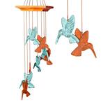 Signature Collection, Woodstock Habitats, 18 in. Hummingbird Spiral Terra Celestial Wind Chime HHT