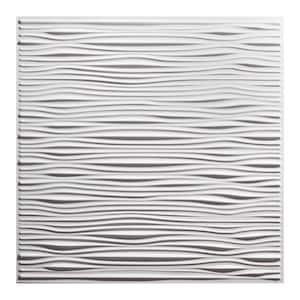 23.75in. x 23.75in. Drifts Lay In Vinyl White Ceiling Tile (Case of 12)