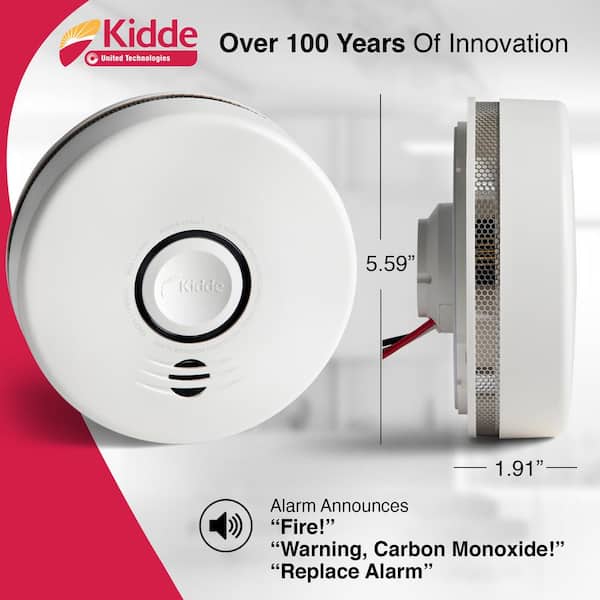 Kidde Hardwire Smoke /& Carbon Monoxide Detector w// Wire-Free Voice Interconnect