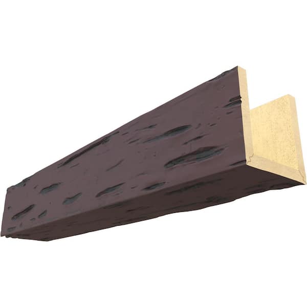 Ekena Millwork Endurathane 8 in. H x 12 in. W x 18 ft. L Pecky Cypress Sangria Faux Wood Beam