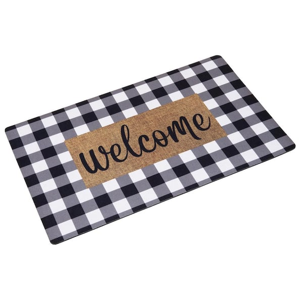 Buffalo Check Welcome Coco Coir Doormat - 16 x 27