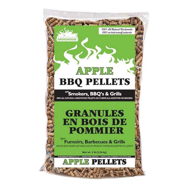 Apple Wood Pellets, All Natural for Premium Smoke Flavor, 5 lb.