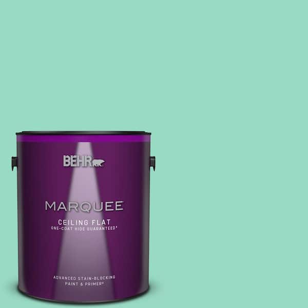 BEHR MARQUEE 1 gal. #MQ4-17 Pageant Green One-Coat Hide Ceiling Flat Interior Paint & Primer