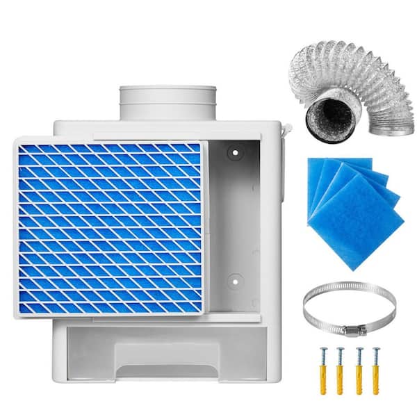 3-in-1 Indoor Dryer Vent Kit, Premium ABS,Water Drawer, Overheating Reminder,Exhaust Hood,Fits 4 in. Exhaust 2025 Update