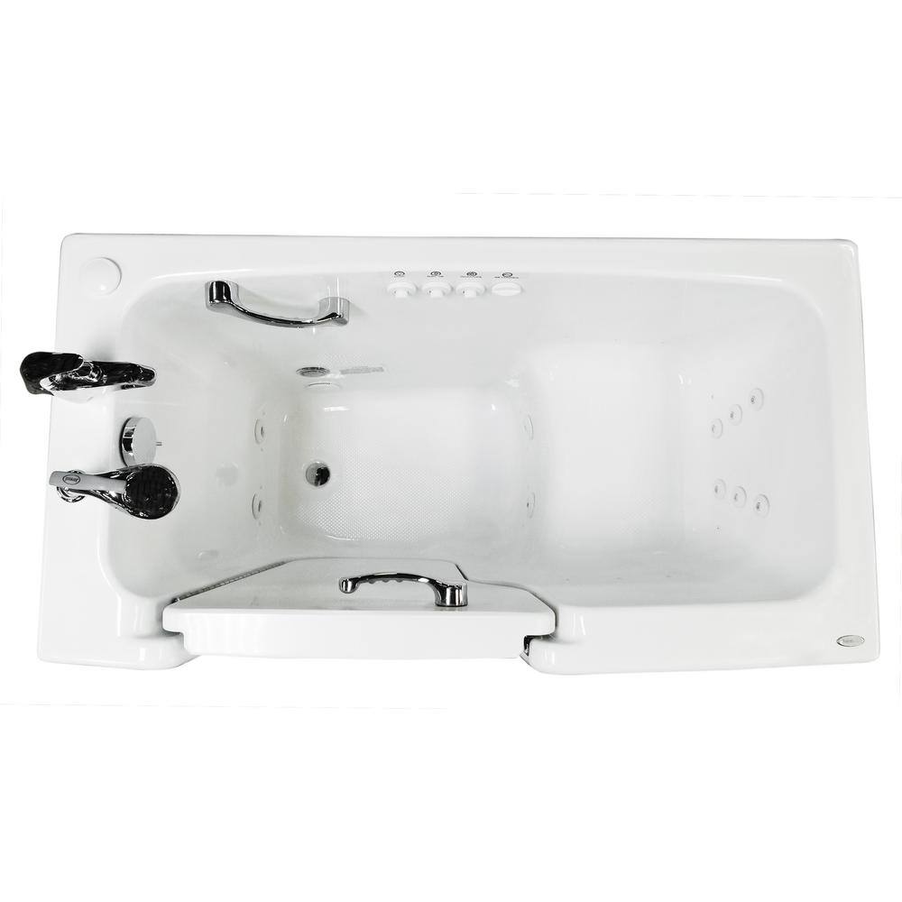 JACUZZI SALON SPA 52 in. x 29 in. Walkin Whirlpool Bathtub Left Hand in WhiteF1S5229CLR1PSW