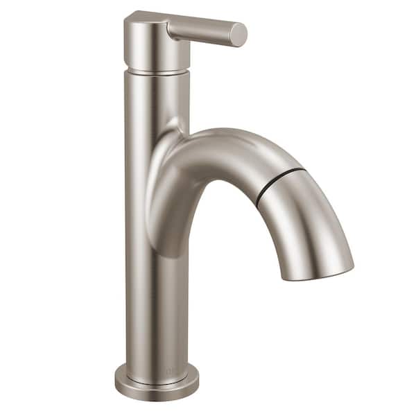 Nicoli Pull-Down Spout Single Handle Single Hole Bathroom Faucet Drain Kit Included in Stainless