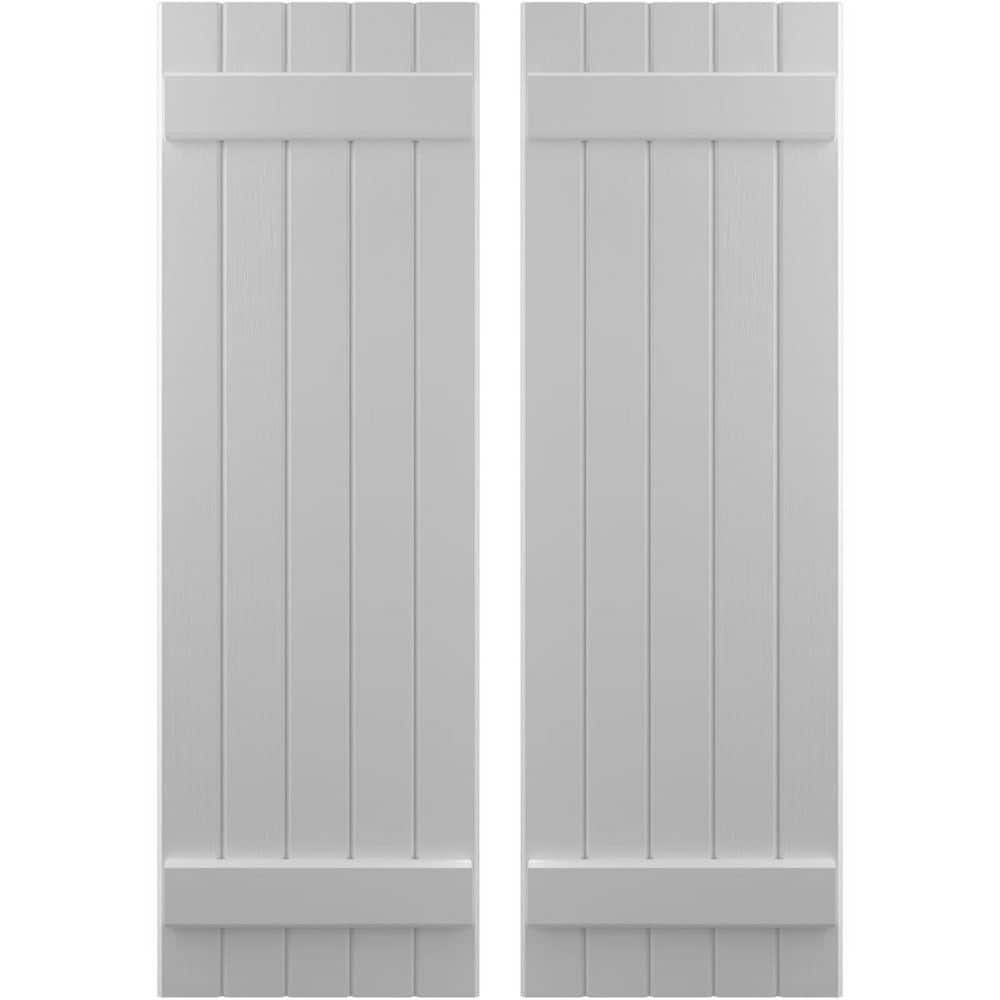 17-1/2 in. W x 37 in. H Americraft 5 Board Exterior Real Wood Joined Board and Batten Shutters Primed price history on PriceWatchPro