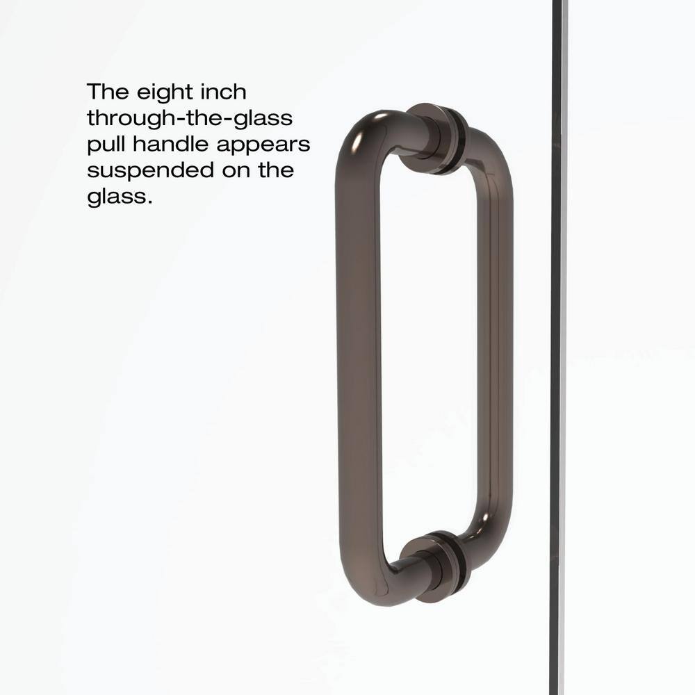 Celesta 76" High Oil Rubbed Bronze Frameless Shower Door