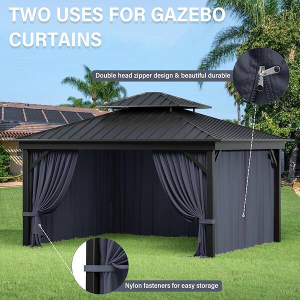WNP 10 ft. x 13 ft. Universal Outdoor Privacy Curtains